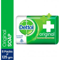 Dettol Bathing Bar Soap, Original  (8 x 125 g)