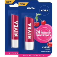 NIVEA Cherry Fruity Shine Lip Balm Cherry  (Pack of: 2, 9.6 g)