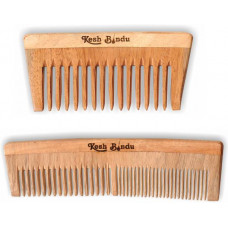 kesh Bindu Neem Wood Combs 100% Handmade, Anti- Dandruff C2 & C4 Comb
