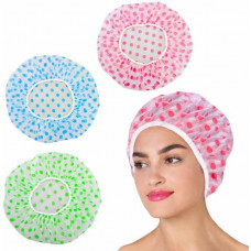 KIRMESH FASHION Reusable Printed Shower Cap with Elastic Band